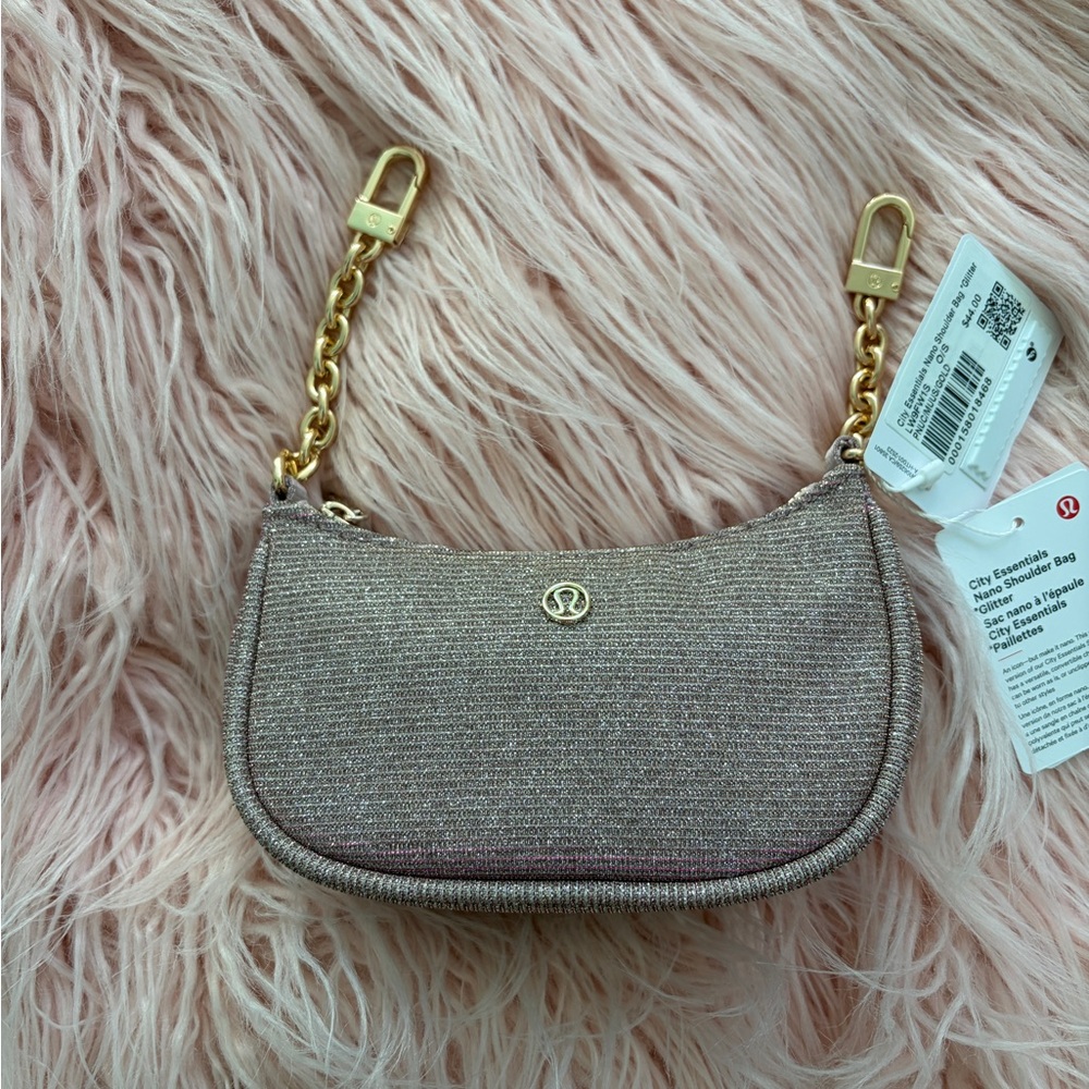 lululemon City Essentials Pink Glitter Nano Bag BNWT - Picture 4 of 6
